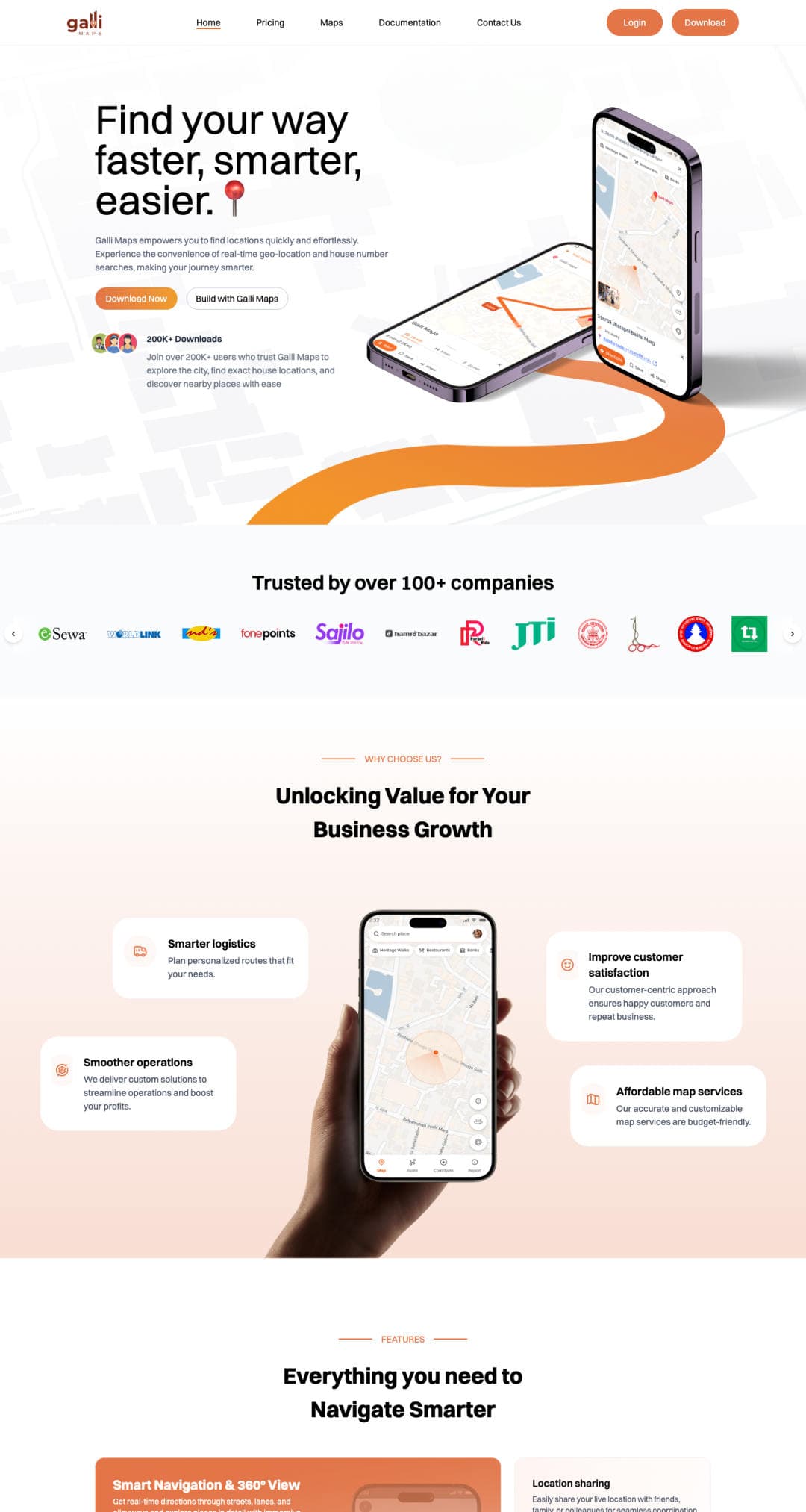 Galli Maps website