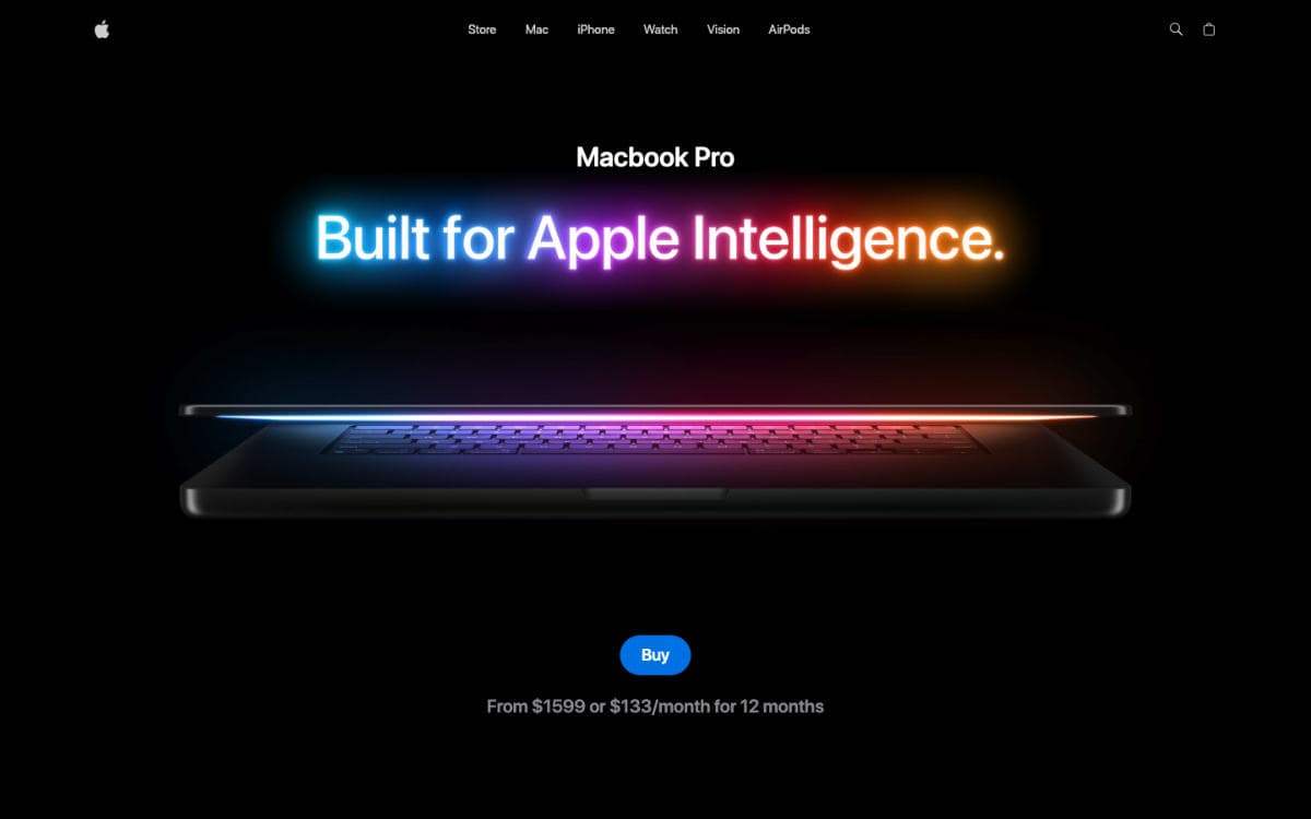 MacBook M4 product page clone
